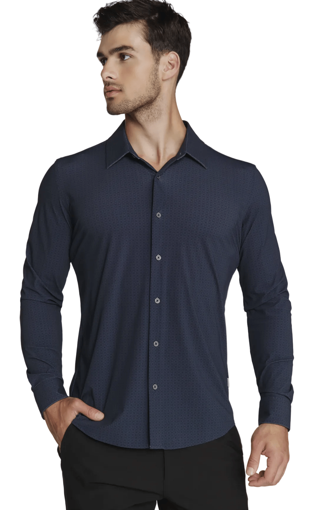 7 Diamonds Men's Apparel > Tops 7 Diamonds Men's Linden Long Sleeve Shirt Navy