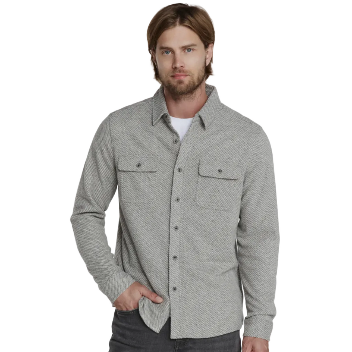 7 Diamonds Men's Generation Long Sleeve Shirt Grey