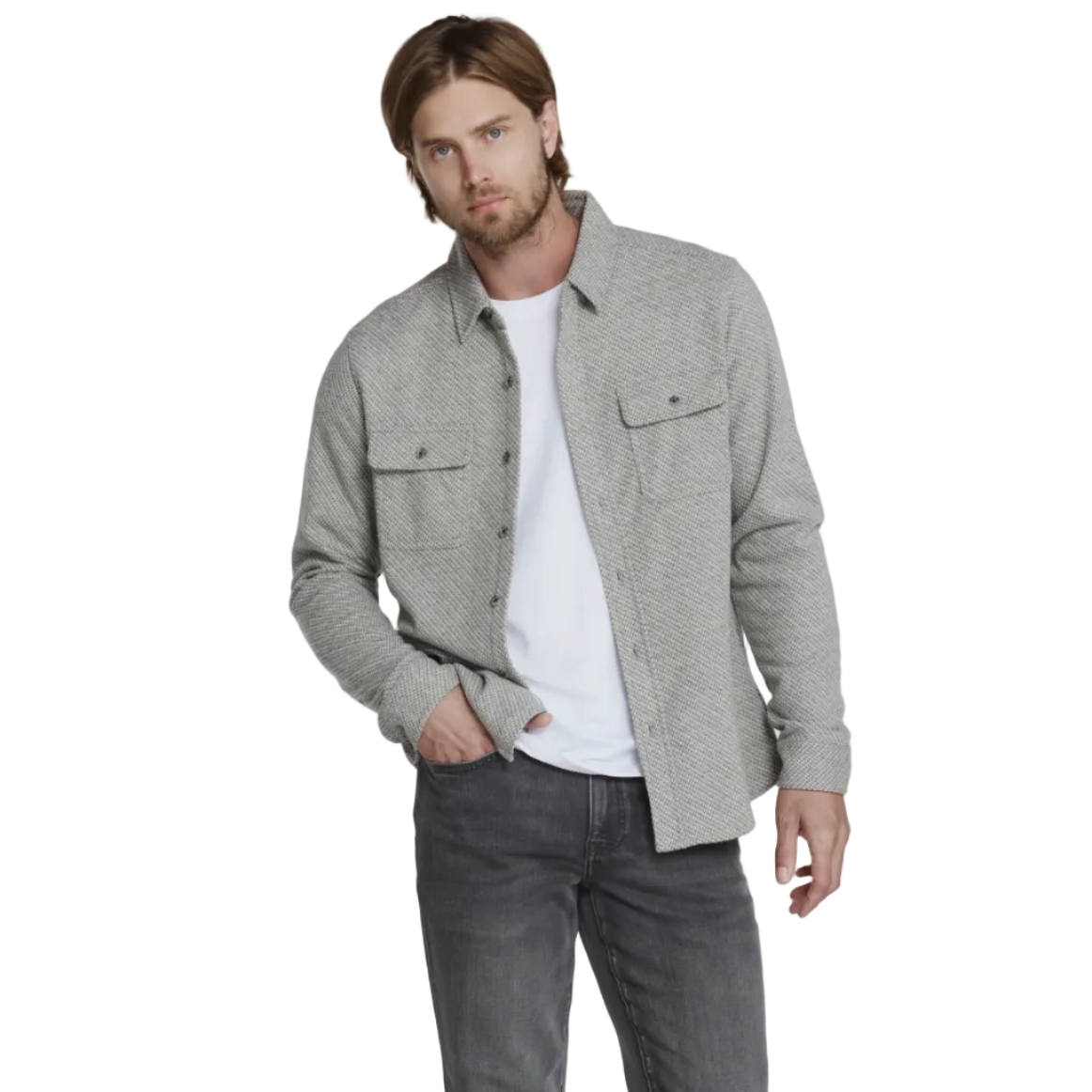 7 Diamonds Men's Generation Long Sleeve Shirt Grey