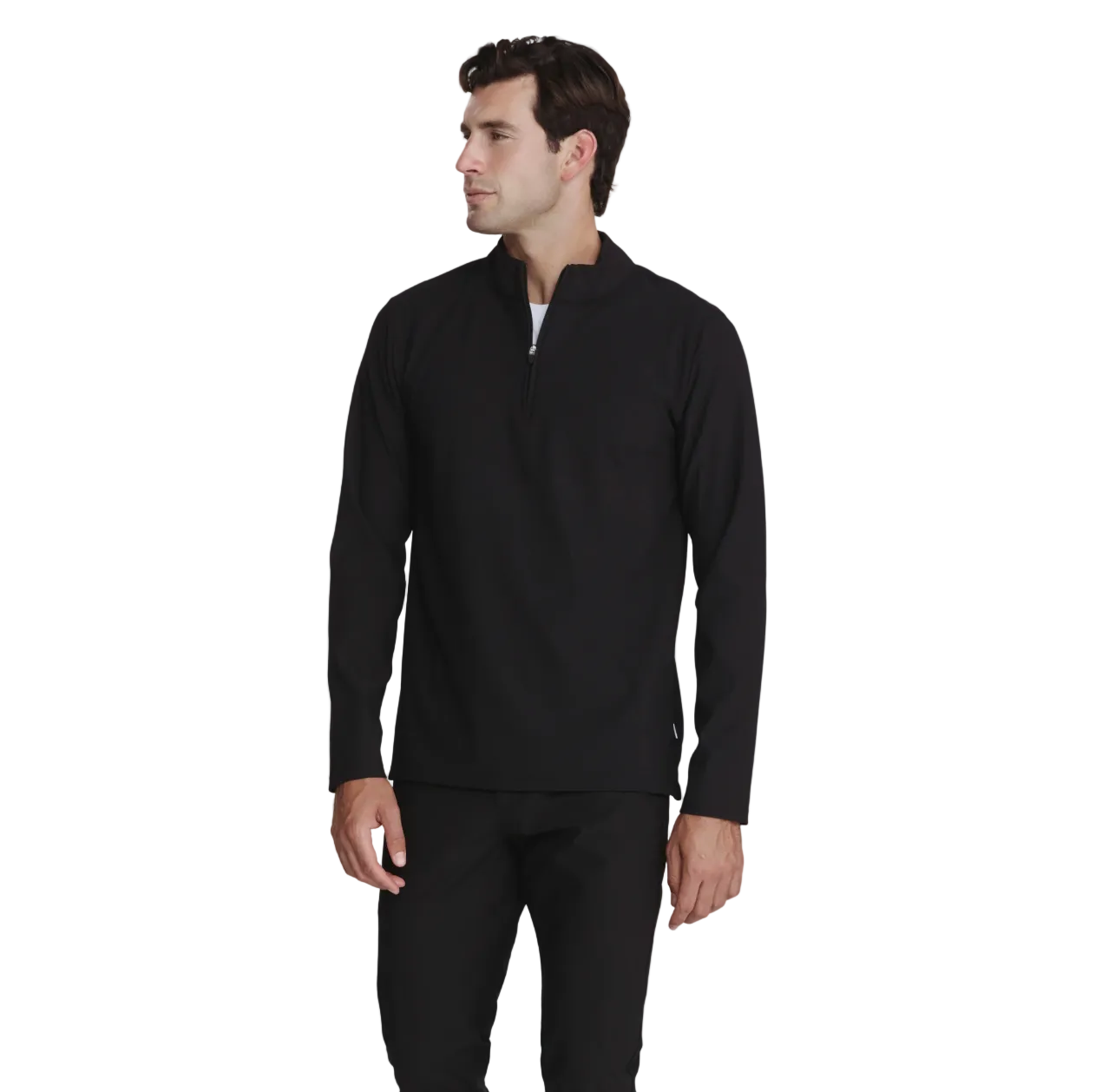 7 Diamonds Men's Drift Quarter Zip Pullover Black