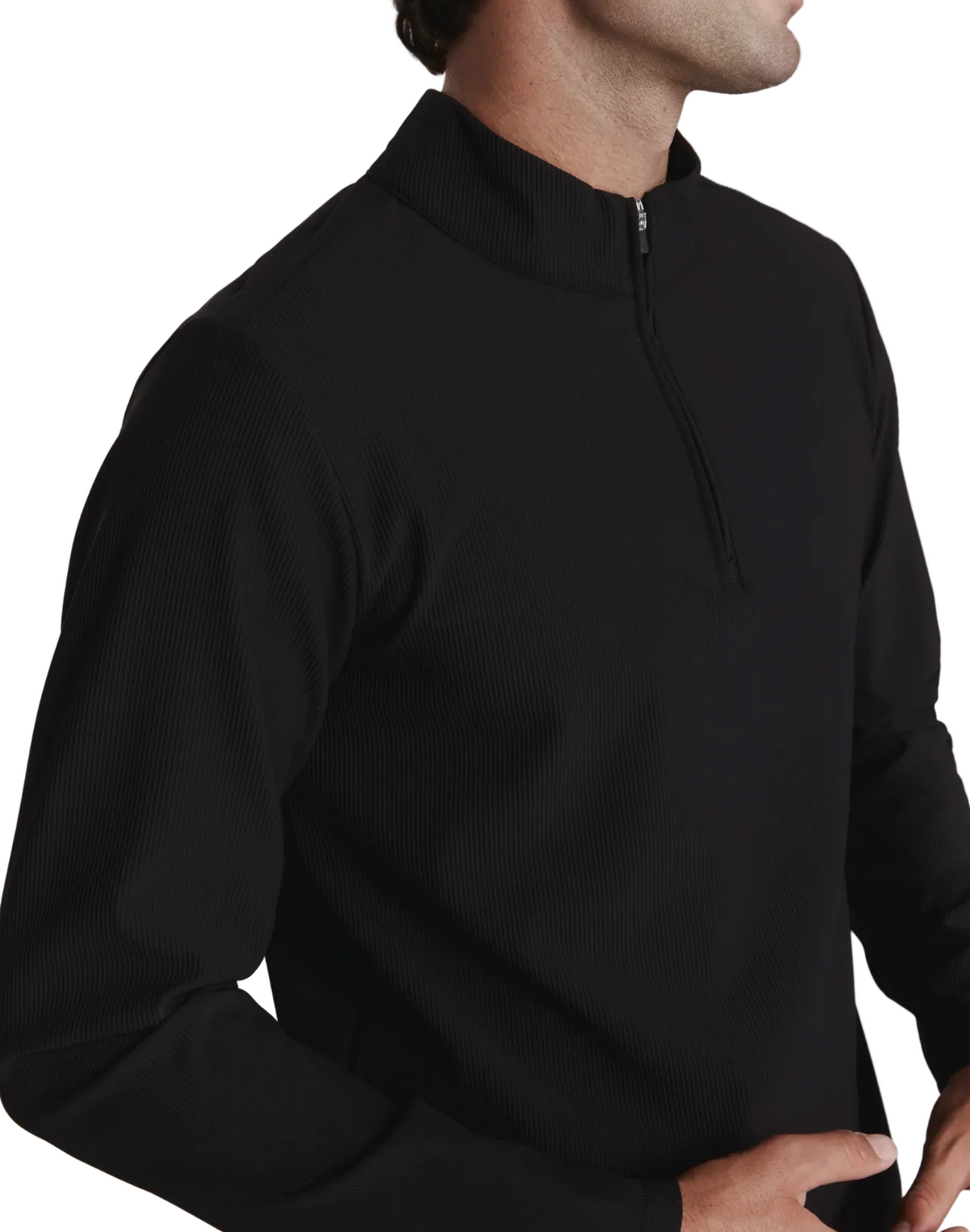 7 Diamonds Men's Drift Quarter Zip Pullover Black