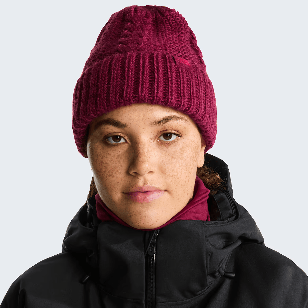 The North Face Women'S Oh Mega Lined Beanie Burgundy Crush