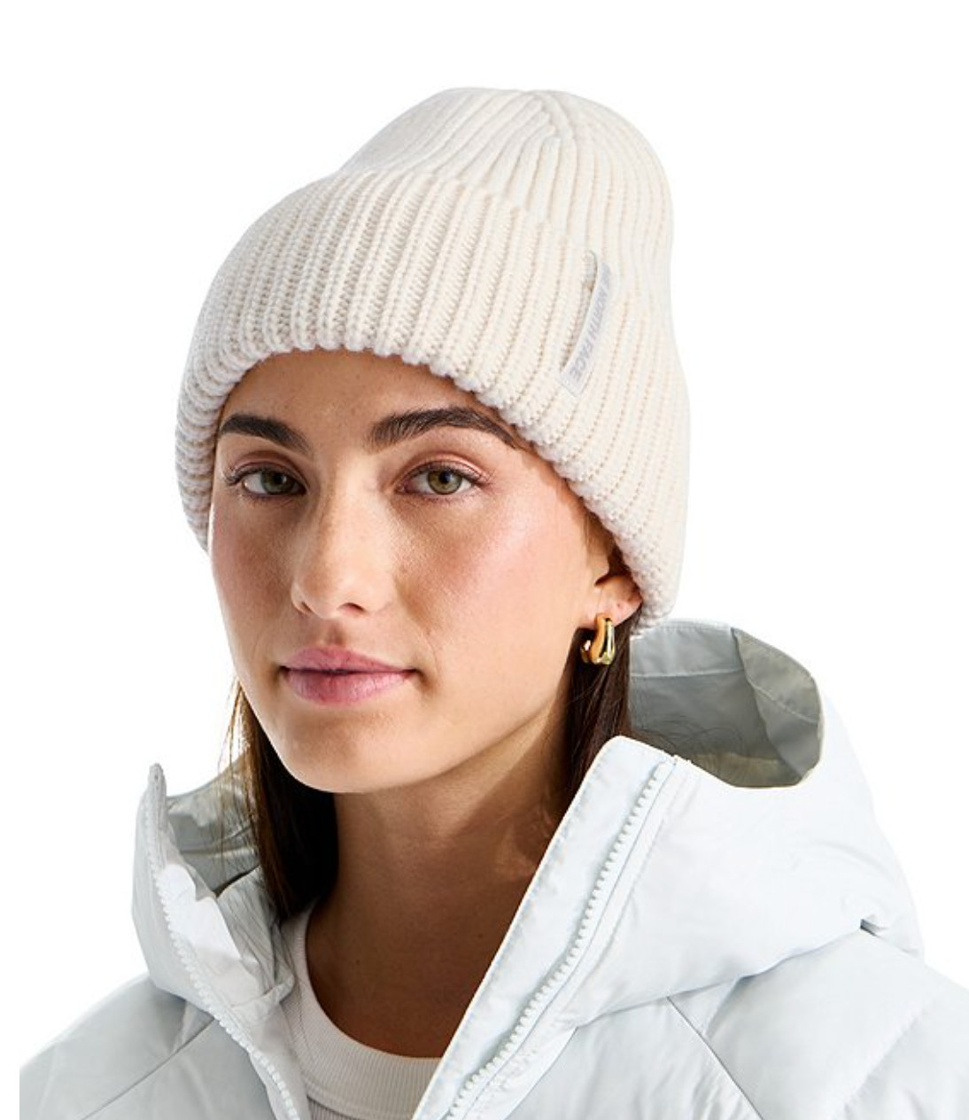 The North Face Wool Blend Beanie White Dune