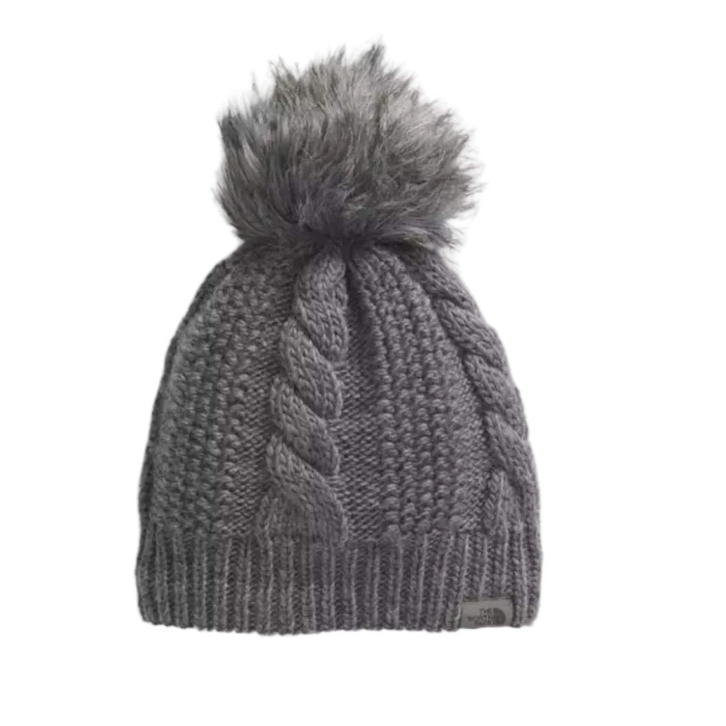 Women's Oh Mega Fur Pom Lined Beanie TNF Medium Grey Heather