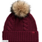 The North Face Women'S Oh Mega Fur Pom Lined Beanie Burgundy Crush
