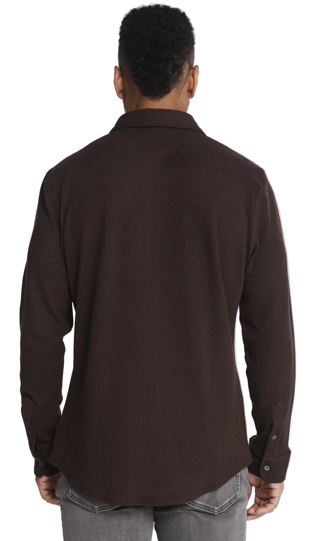 7 Diamonds Men's Levine Long Sleeve Shirt Walnut