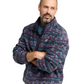 L.L. Bean Mountain Classic Fleece Pullover Print Men'S Regular Dark Black Retro Diamond
