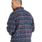 L.L. Bean Mountain Classic Fleece Pullover Print Men'S Regular Dark Black Retro Diamond
