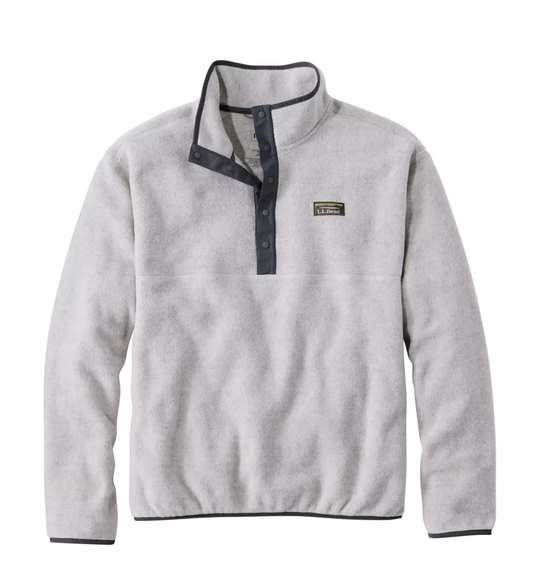 L.L. Bean Men's Mountain Classic Fleece Pullover Regular Clay Heather
