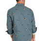 L.L. Bean 1933 Chamois Cloth Shirt Slim Fit Print Men'S Regular Forest Gray Flying Ducks