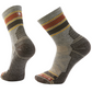 Smartwool Men's Hike Light Cushion Striped Mid Crew Socks TAUPE-NATURAL MARL