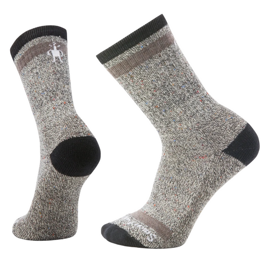 Smartwool Men's Everyday Cozy Larimer Crew Socks BLACK-TAUPE HEATHER