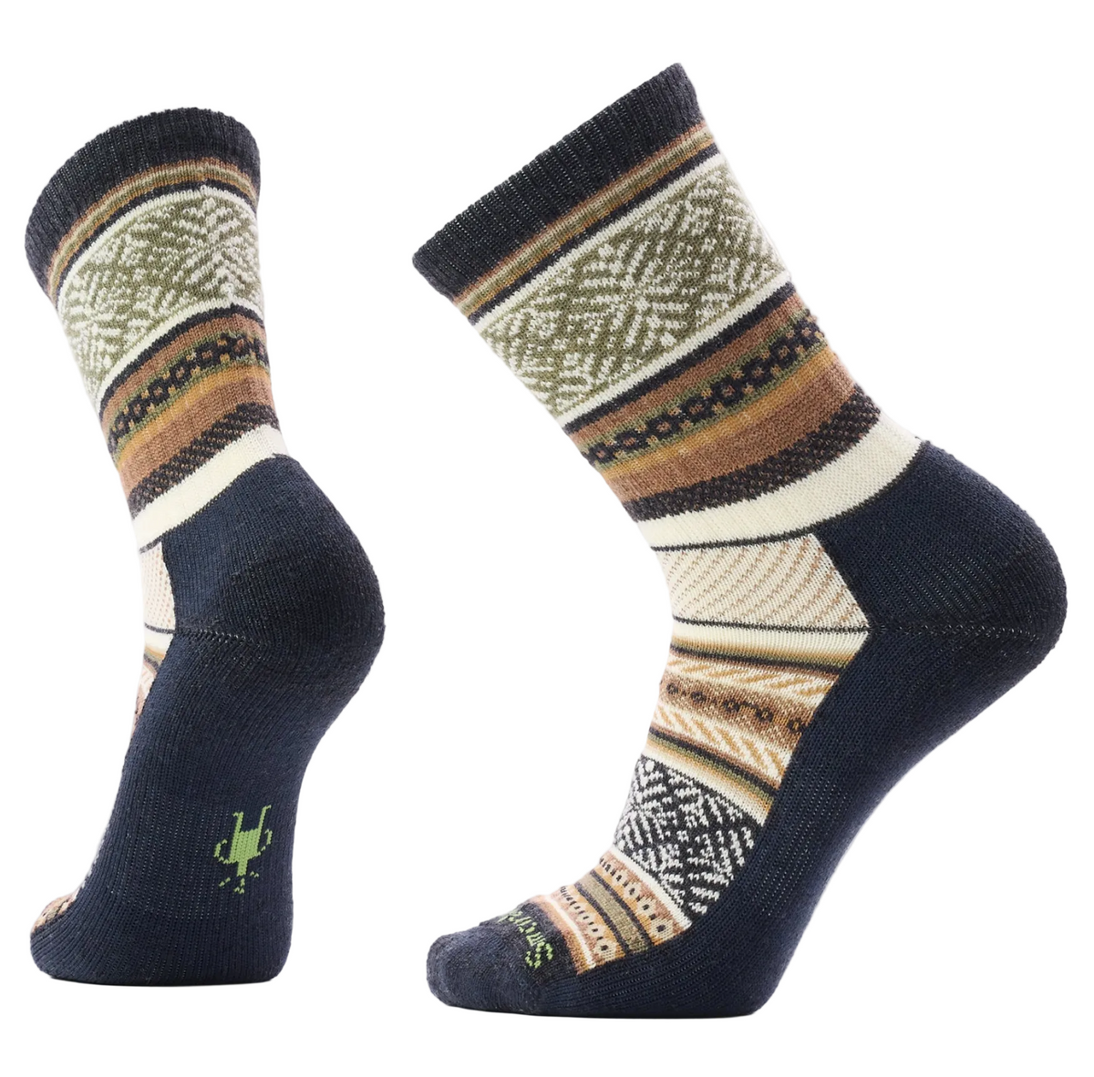 Smartwool Men's Everyday Cozy Fair Isle Sweater Crew Socks CHARCOAL