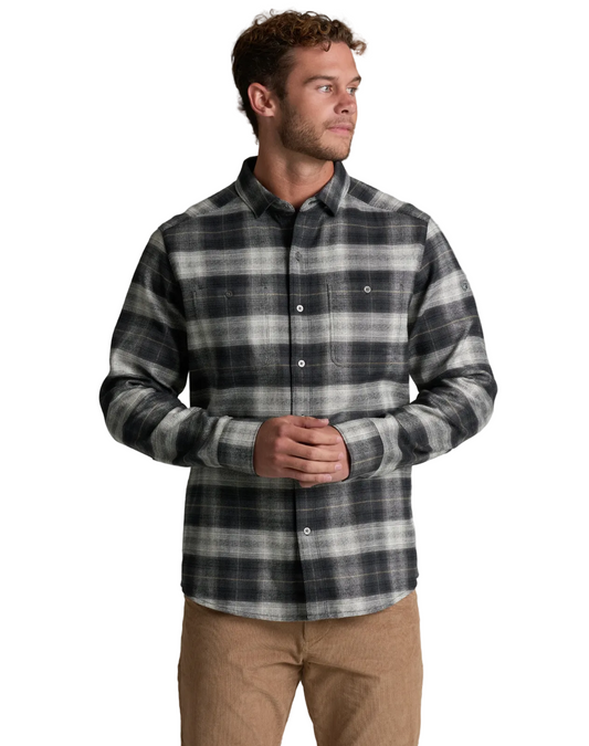 Kuhl Men's Law Flannel Ls Tall Black Olive