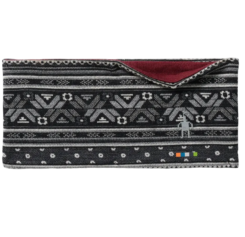 Smartwool Thermal Merino Reversible Headband Black Fair Isle Fun