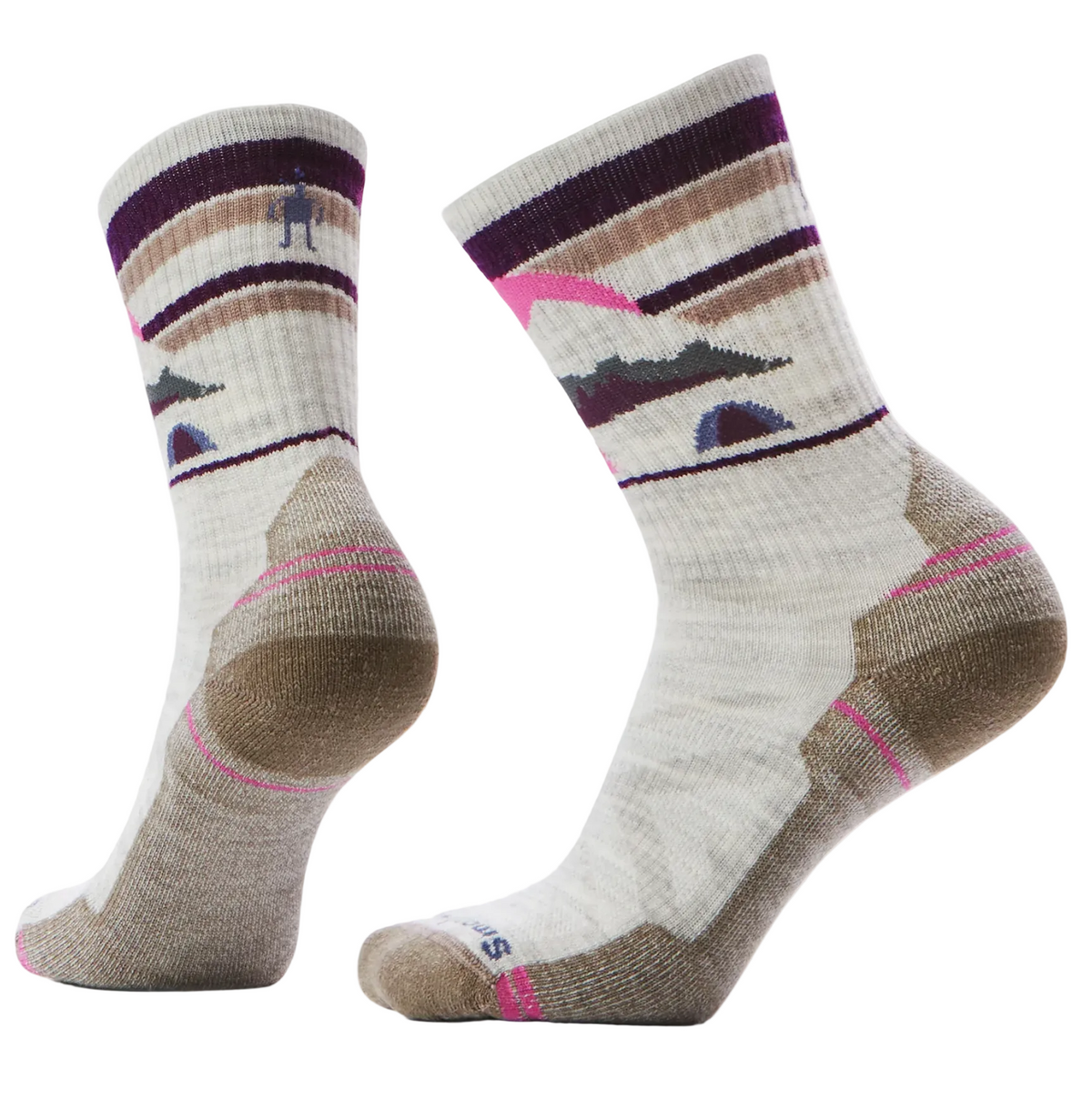 Smartwool Women's  Hike Light Cushion Mountain Moon Crew Socks ASH