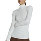 7 Diamonds Women's Modal Long Sleeve High Neck T Shirt Ivory