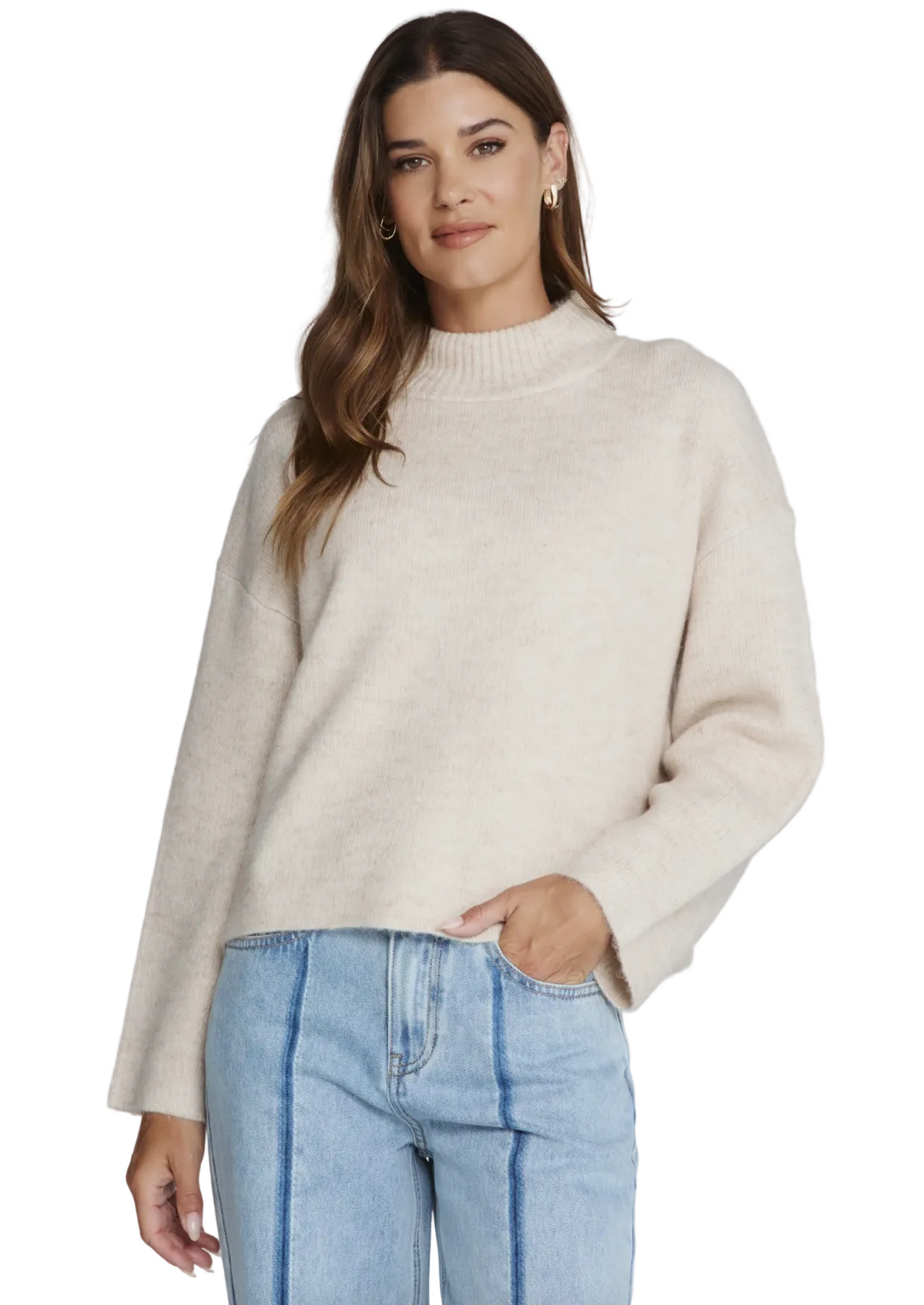 7 Diamonds Women's Wren Knitted Sweater Natural Sand