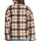 7 Diamonds Women's Naya Plaid Sherpa Jacket Light Taupe