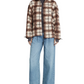7 Diamonds Women's Naya Plaid Sherpa Jacket Light Taupe
