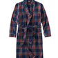 L.L. Bean Scotch Plaid Flannel Robe Men'S Regular Navy Stewart