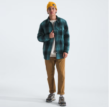 TNF Men's Campshire Shirt Algae Blue TNF Shadow Plaid