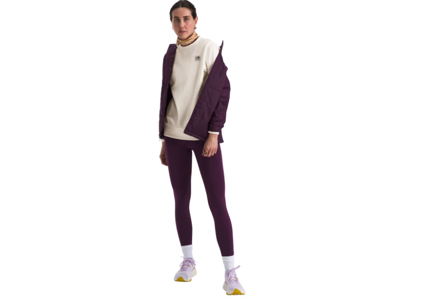 The North Face Women's Heritage Patch Crew White Dune/Heritage Patch