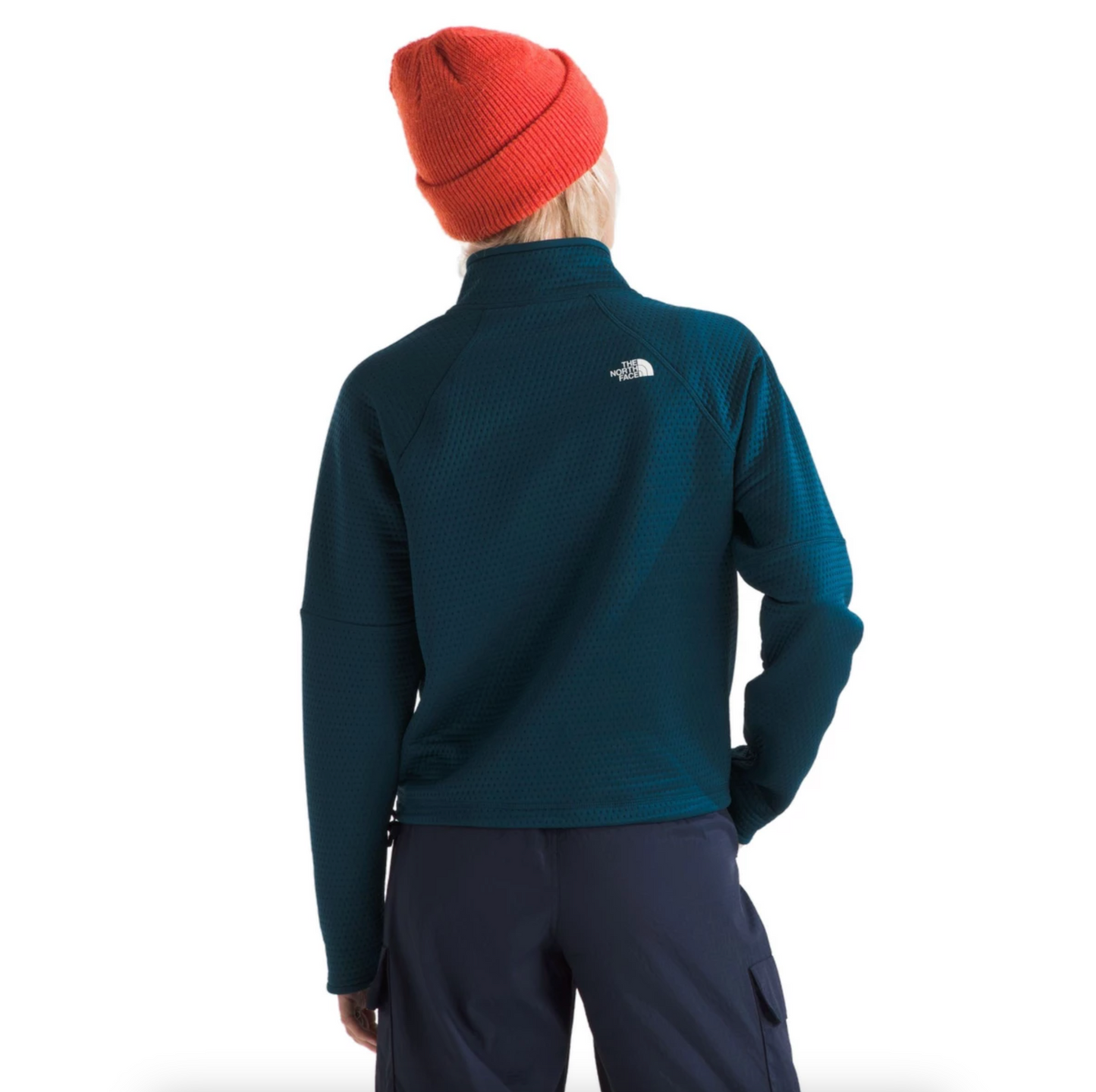 The North Face Women's Dotknit Thermal 1/4 Zip Midnight Petrol