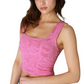 Nikibiki Women's Double Lace Square Crop Top