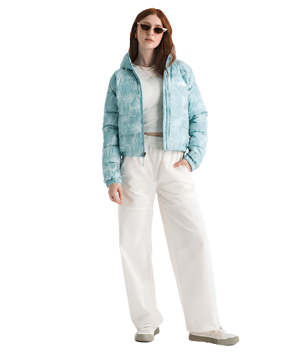 The North Face Women's Hydrenalite™ Down Hoodie—Print Blue Eclipse Regenerative Ink Print - Brekken's