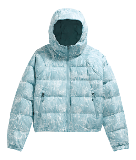 The North Face Women's Hydrenalite™ Down Hoodie—Print Blue Eclipse Regenerative Ink Print - Brekken's