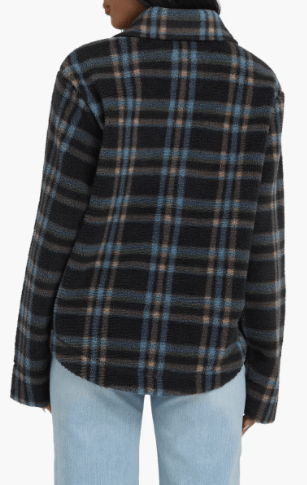 Billabong Women's Breezy Fleece Shacket Blasted Blue