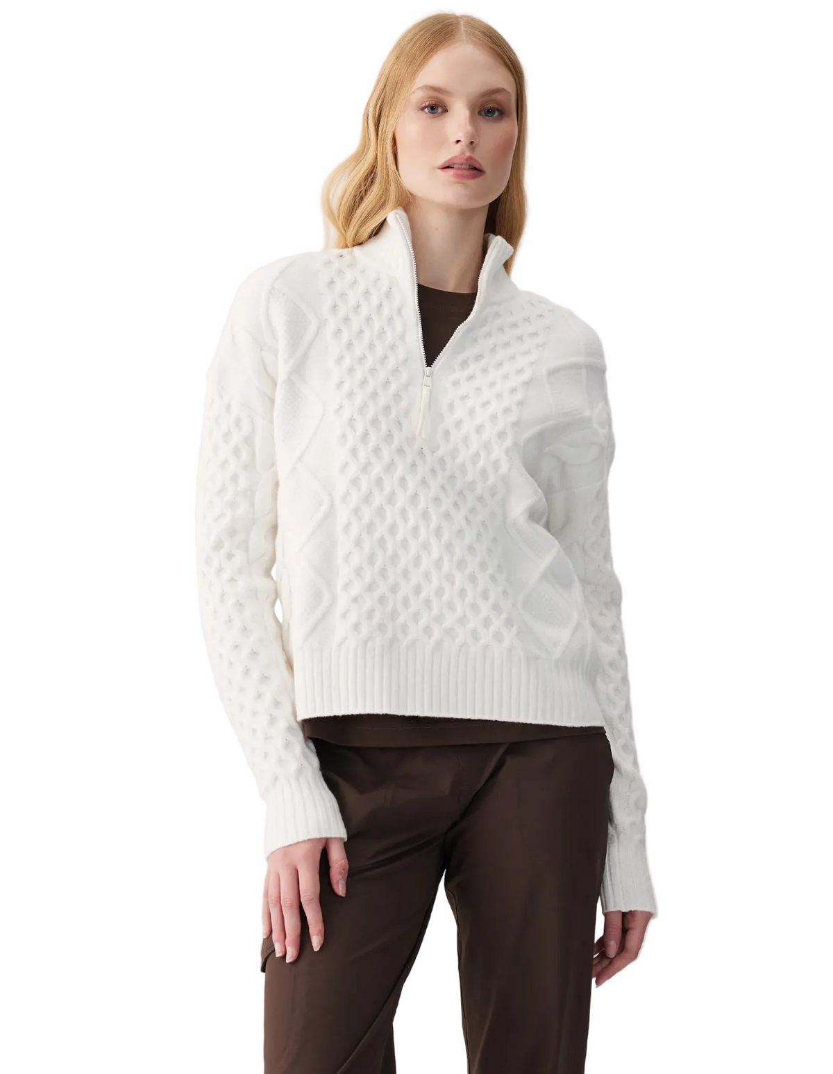 Lole Women's Camila 1/2 Zip Sweater Birch