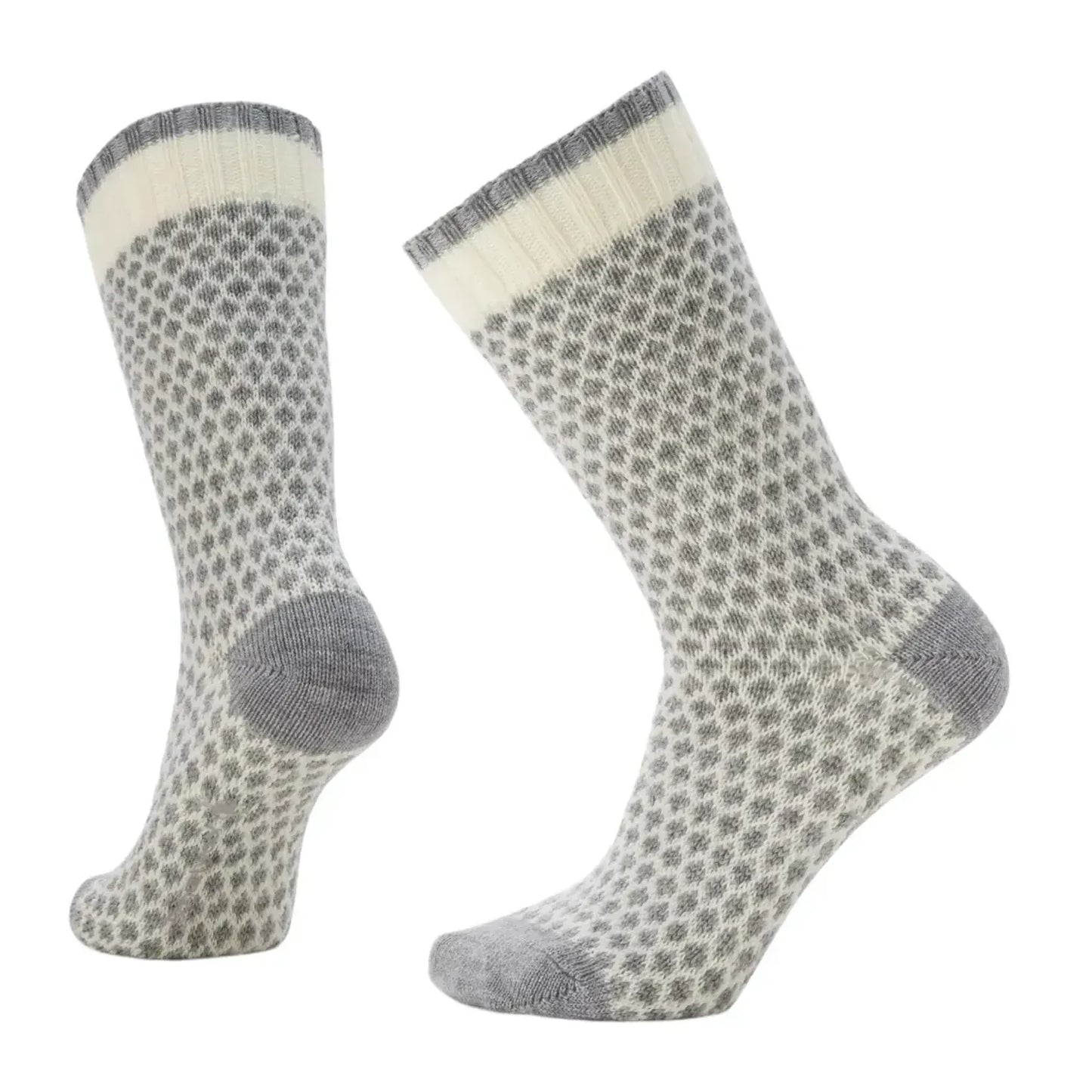 Smartwool Women's Everyday Cozy Popcorn Polka Dot Crew Socks Natural