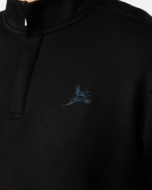 Waggle Men's Pheasants Forever Sunday 1/4 Zip Black