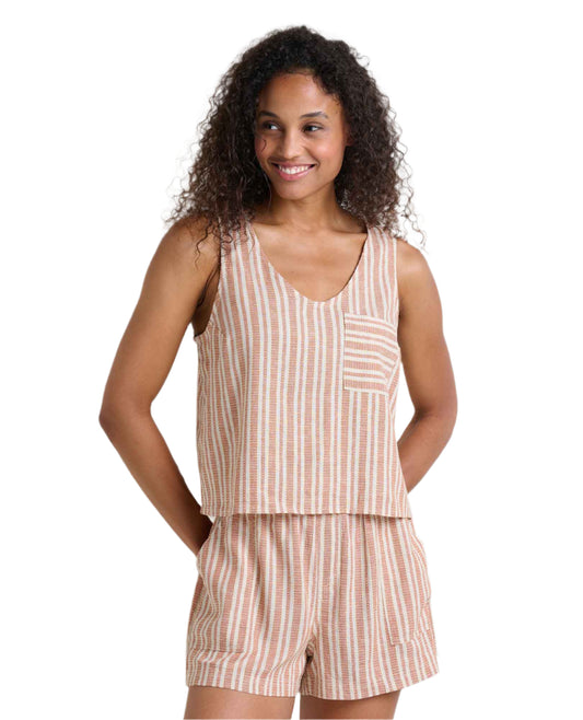 Toad&Co Women's Taj Hemp Button Back Tank Salt Dobby - Brekken's