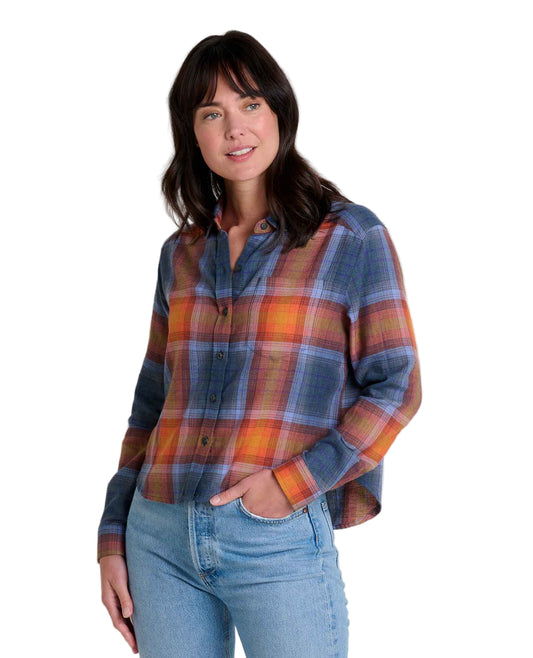 Toad Women's Re - Form Flannel Boxy LS Shirt Ink Ombre - Brekken's