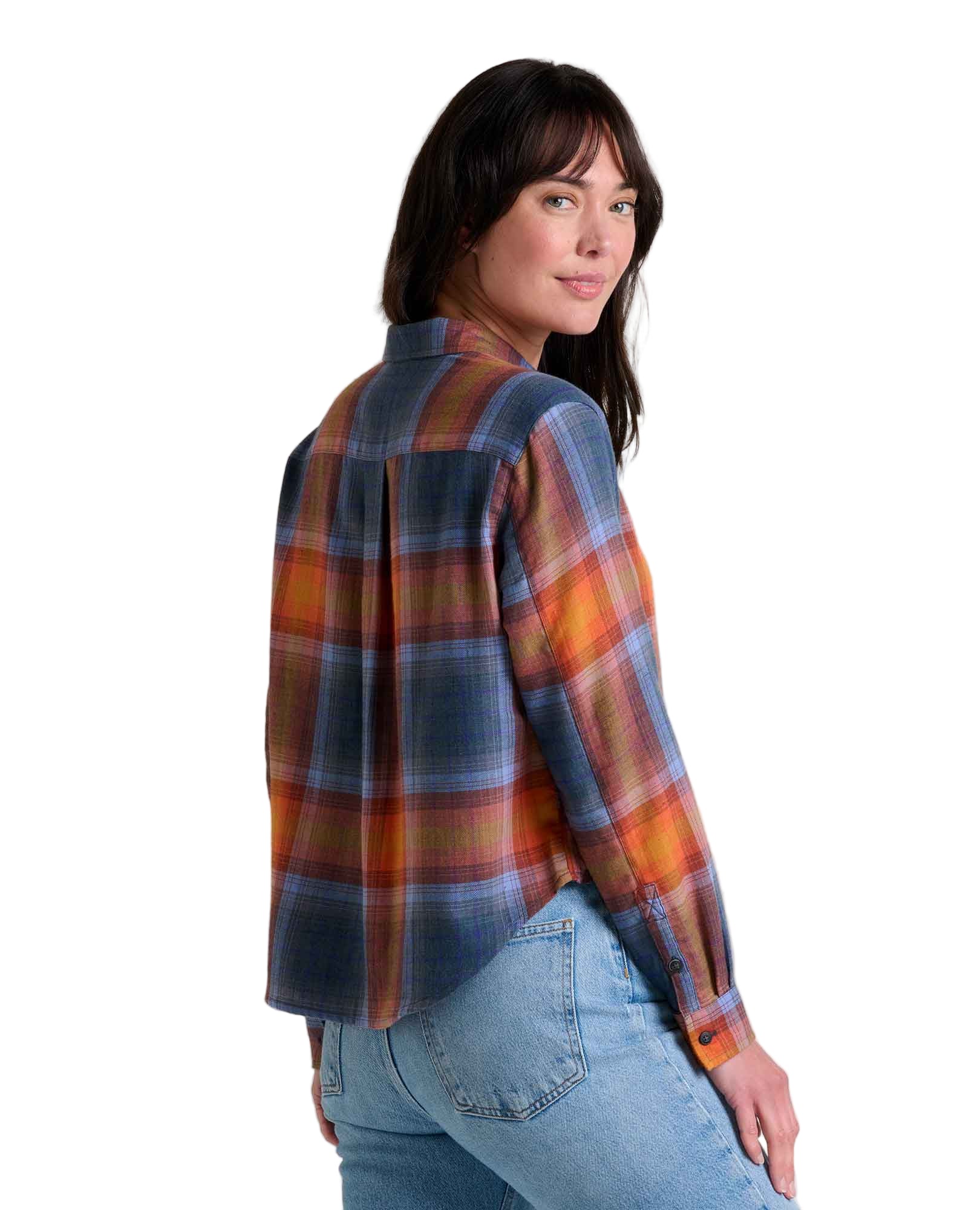 Toad Women's Re - Form Flannel Boxy LS Shirt Ink Ombre - Brekken's