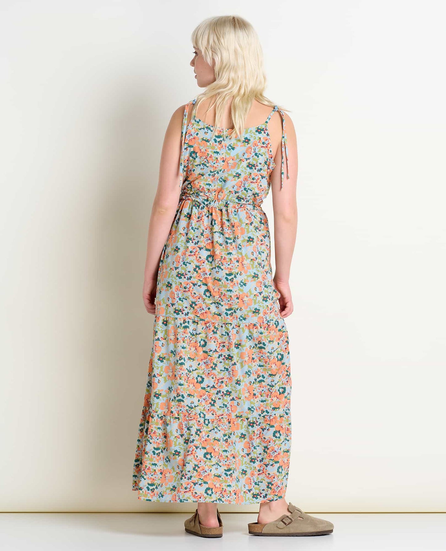 TOAD&CO Women's Sunkissed Tiered SL Dress Papaya Geranium Print