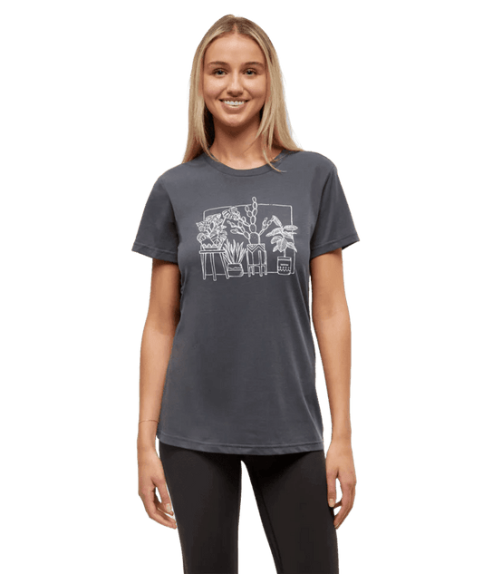 Tentree Women's Plant T-Shirt Graphite/Vintage White - Brekken's