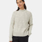 Tentree Women's Highline Pom Mock Neck Sweater Pale Oak Heather