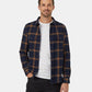 Tentree Men's Kapok Flannel Colville Midnight Blue/City Plaid