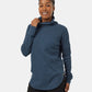 Tentree Women's TreeWaffle Turtleneck Longsleeve Dark Blue Mirage Heather