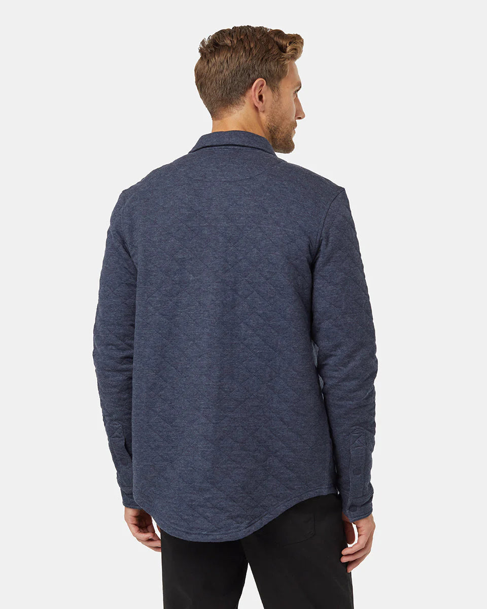 Tentree Men's Colville Quilted Shacket Midnight Blue Heather