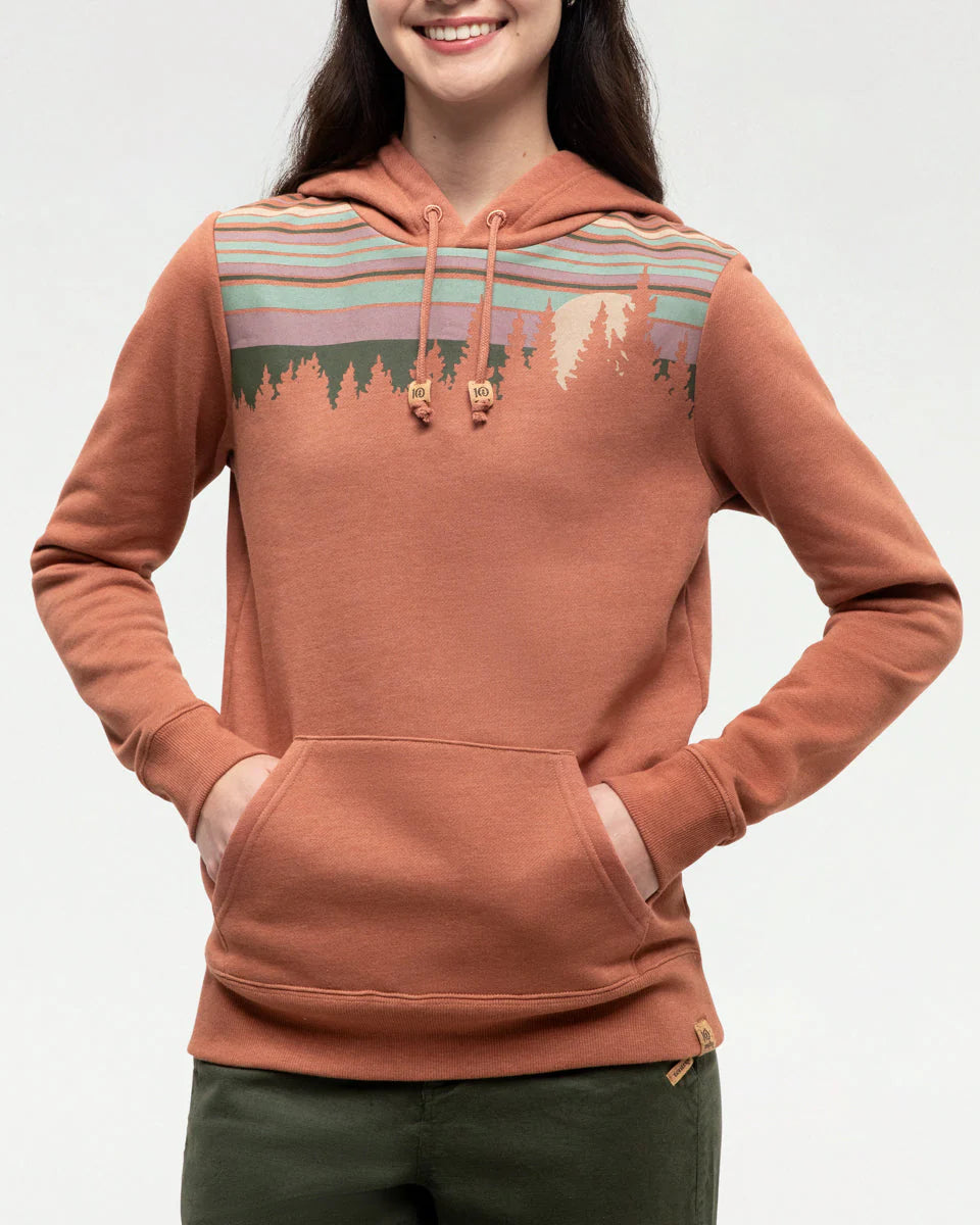 Tentree Women's Retro Juniper Hoodie Clay Tile Heather/Deep Olive