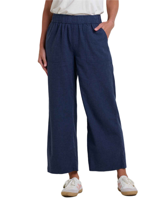 Toad&Co Women's Taj Hemp Wide Leg Pant True Navy