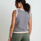 Toad&Co Women's Bianca Crew Tank True Navy Stripe