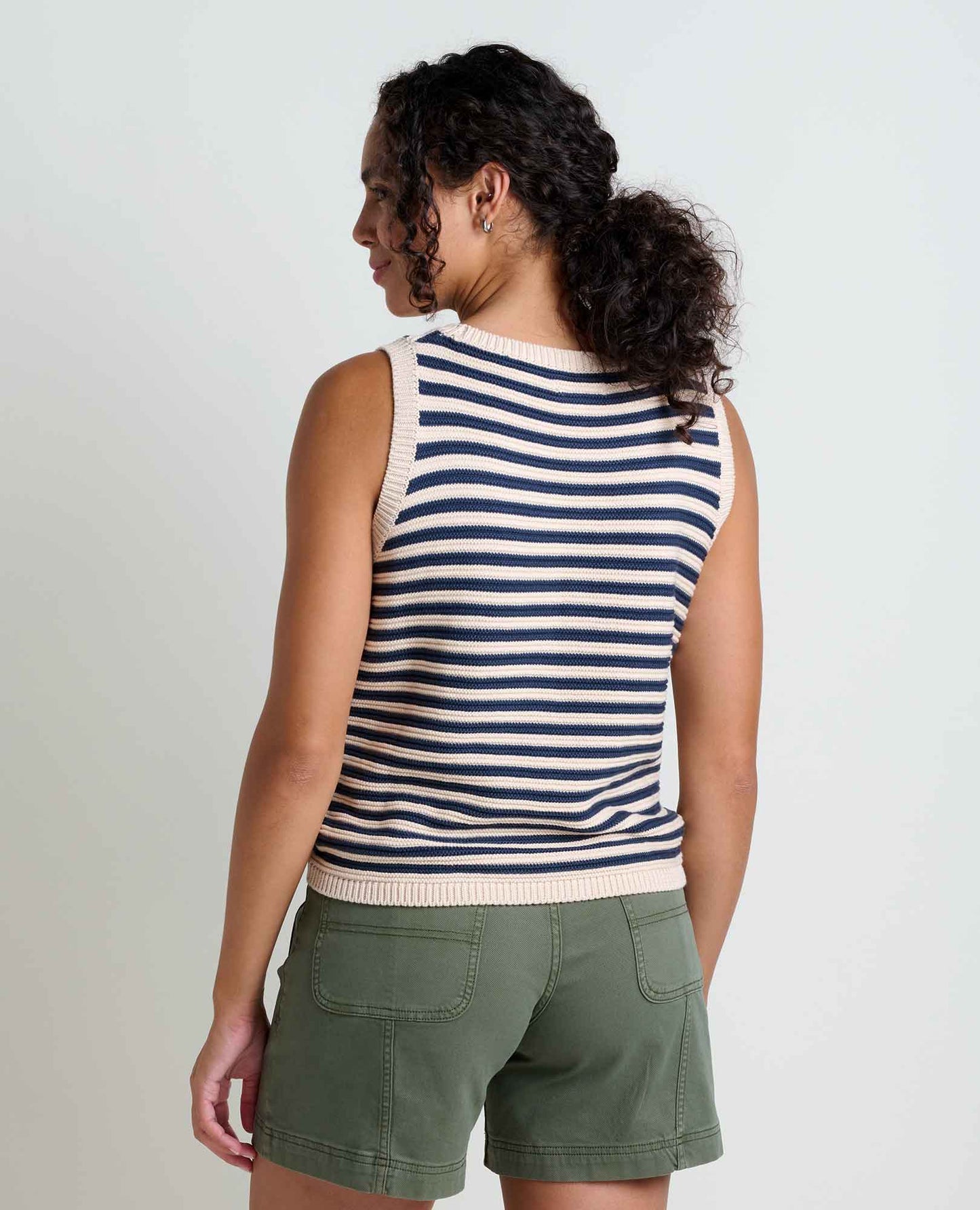 Toad&Co Women's Bianca Crew Tank True Navy Stripe