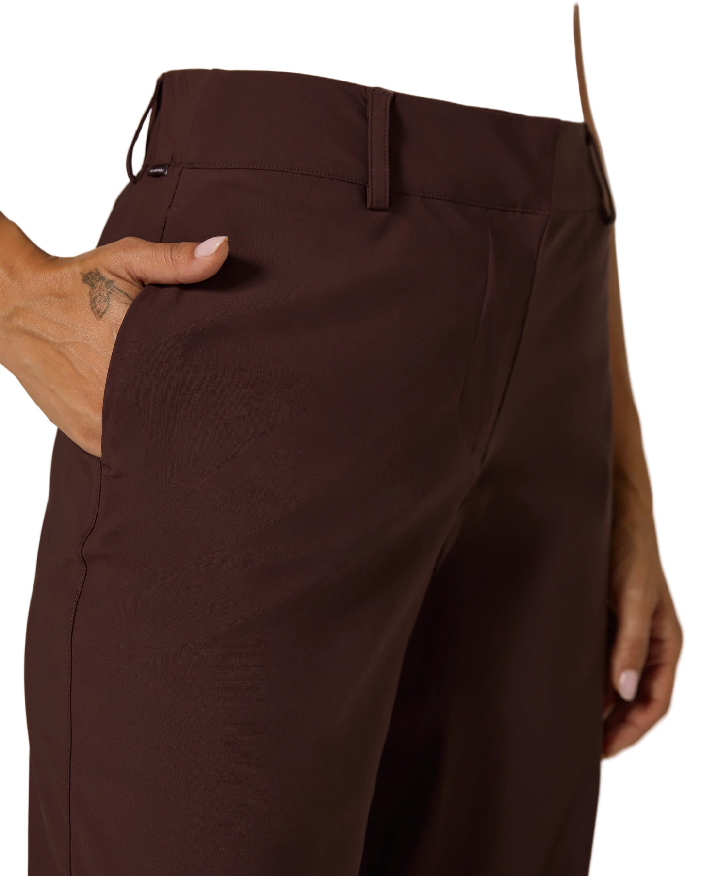 7 Diamonds Women’s Zuma High Waisted Trouser Burgundy