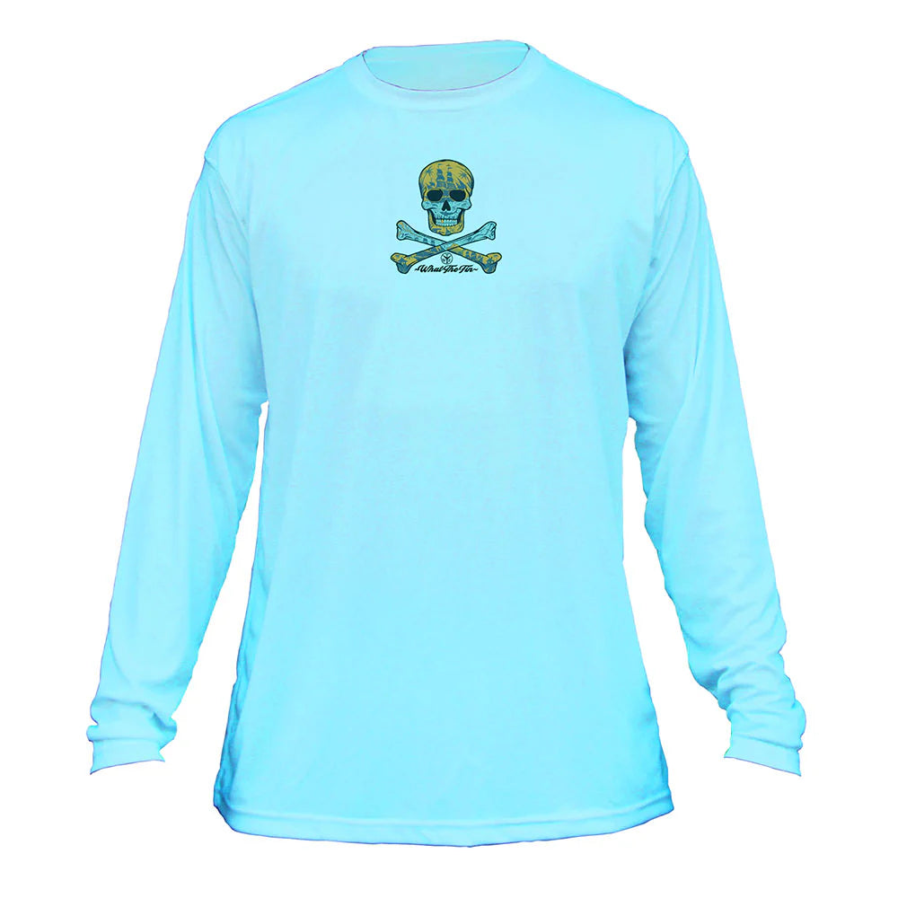 WTF Men's Jolly Roger II L/S Performance Sea Blue